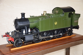 left view Exhibition GWR 5" small Prairie 2-6-2 live steam loco for sale