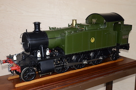general view Exhibition GWR 5" small Prairie 2-6-2 live steam loco for sale