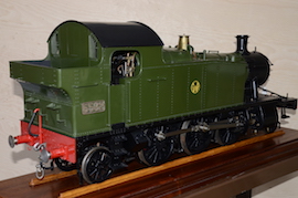 back view Exhibition GWR 5" small Prairie 2-6-2 live steam loco for sale