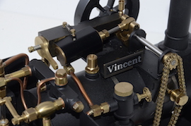 cylinder Regner Vincent live steam 0-4-0 gas fired loco for sale. 32mm 45mm