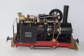 side2 Regner Vincent live steam 0-4-0 gas fired loco for sale. 32mm 45mm
