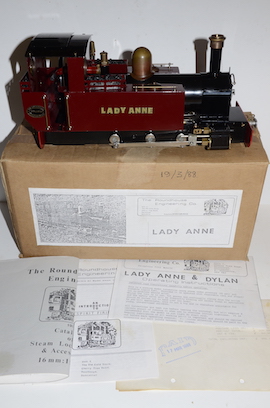 main view Roundhouse Lady Anne live steam spirit fired 16mm 32mm 45mm for sale