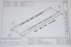 drawing 5" & 7.25" 7 1/4" rolling road track for live steam locomotive for sale 