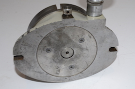 base 6" 150mm Rotary table with Burnerd 3 jaw 4" chuck milling machine for sale. Myford fit.