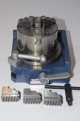 side Vertex 4" 100mm rapid indexer VS1-4 rotary table 3 jaw chuck tailstock milling machine for sale