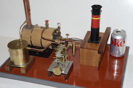main 3.5" Chiltern steam marine launch live steam boiler + Graham industries Gage TVR1A vertical twin engine for sale