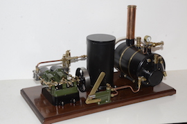 Stuart Score live steam plant. HB4 boiler pump water tank with certificates for sale.