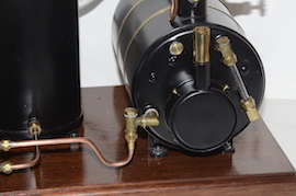 glass Stuart Score live steam plant. HB4 boiler pump water tank with certificates for sale.