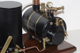 boiler Stuart Score live steam plant. HB4 boiler pump water tank with certificates for sale.
