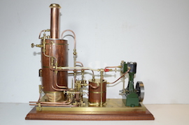 main view Keith Appleton live steam plant. Stuart 10V consender pump boiler for sale