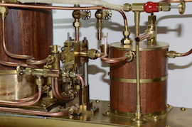 main view Keith Appleton live steam plant. Stuart 10V consender pump boiler for sale