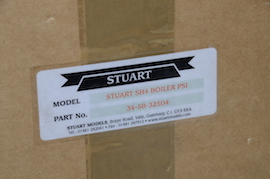 label Stuart SH4 new live steam gas boiler for stuart engines