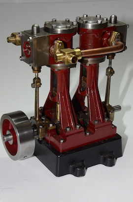 Stuart twin launch live steam engine for sale main view