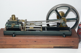 front view stuart victoria horizontal live steam engine for sale