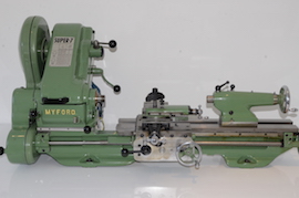 Myford Super 7 lathe with power cross feed for sale.