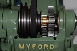 spindle Myford Super 7 lathe with power cross feed for sale.