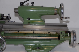 tailstock Myford Super 7 lathe with power cross feed for sale.