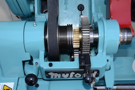 gearbox view big bore spindle Connoisseur Myford super 7 7B lathe for sale SK171375