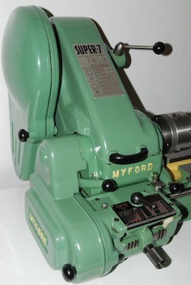left view Myford long bed Super 7 ML7 ML7R lathe for sale SKL151161