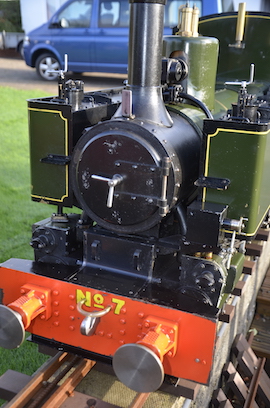 smokebox 7 1/4" gauge Tom Rolt live steam loco for sale. 0-4-2 Talyllyn Railway No 7. Professional John Ellis copper boiler.