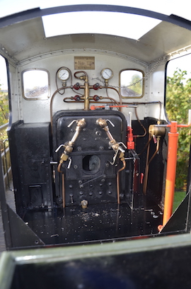 backhead 7 1/4" gauge Tom Rolt live steam loco for sale. 0-4-2 Talyllyn Railway No 7. Professional John Ellis copper boiler.