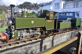 distance 7 1/4" gauge Tom Rolt live steam loco for sale. 0-4-2 Talyllyn Railway No 7. Professional John Ellis copper boiler.