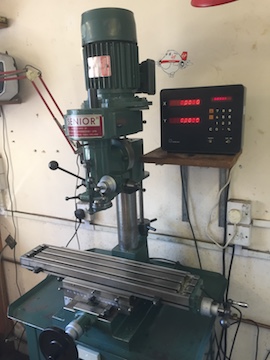 left Tom Senior E type milling machine with DRO for sale