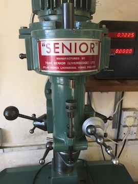 front Tom Senior E type milling machine with DRO for sale