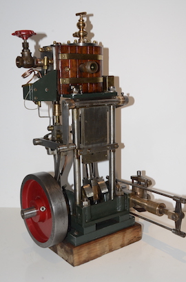 back Large Marine Launch Vertical single live steam engine for sale
