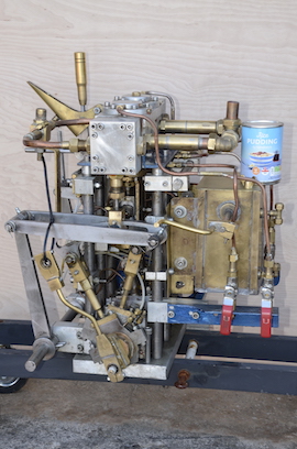 Large Launch Vertical twin live steam engine for sale stuart Swan scale2 view