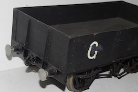 end 3.5" live steam open wagon for loco. Coal plank for sale.