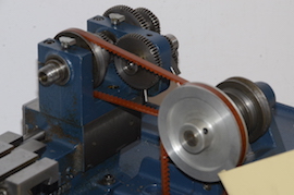 belt view Cowells ME90  lathe for sale