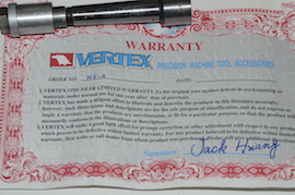 cert Vertex HV4 110mm rotary table for milling machine for sale